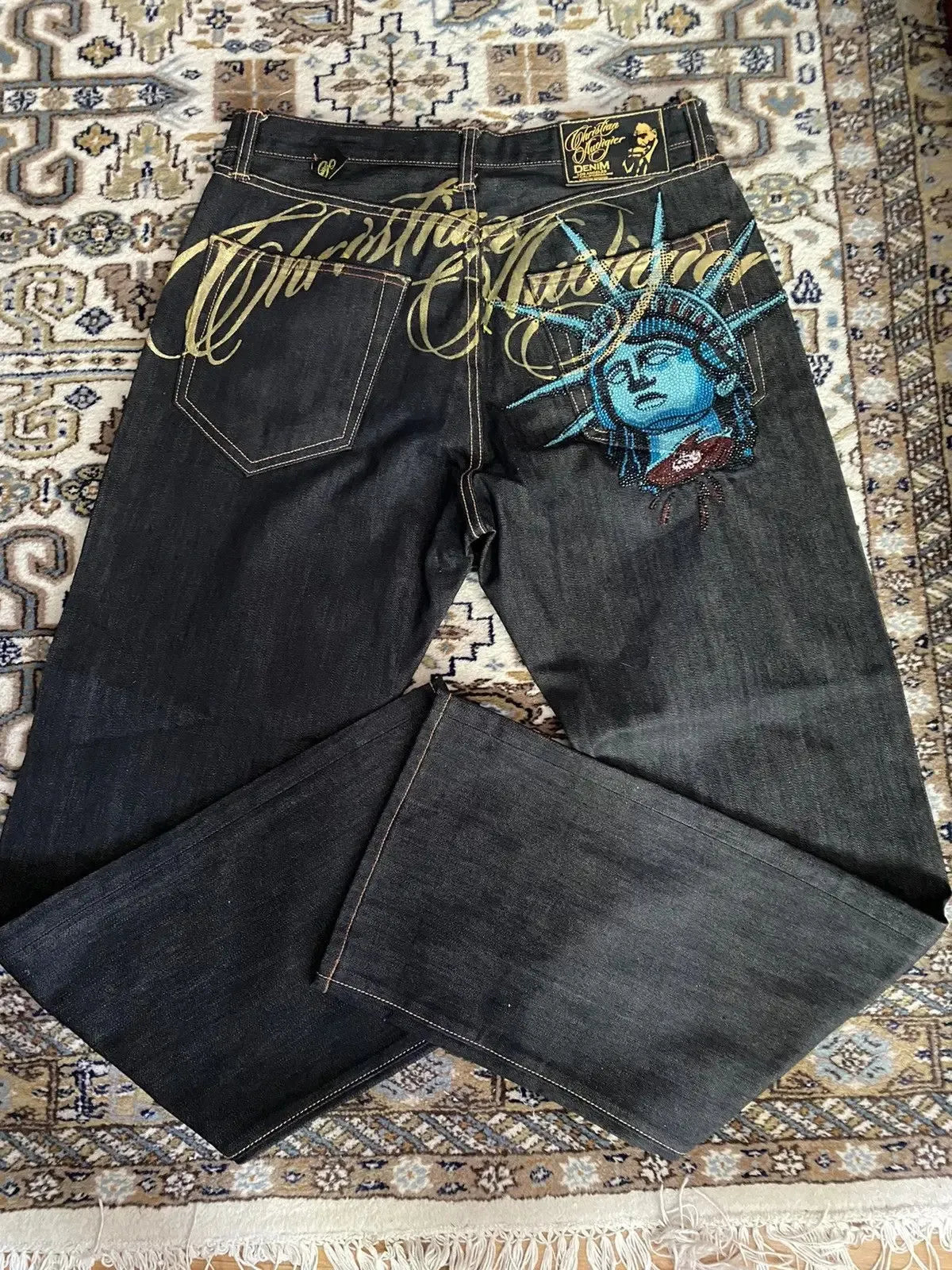 'Christian Audigier' Statue of Liberty Jeans