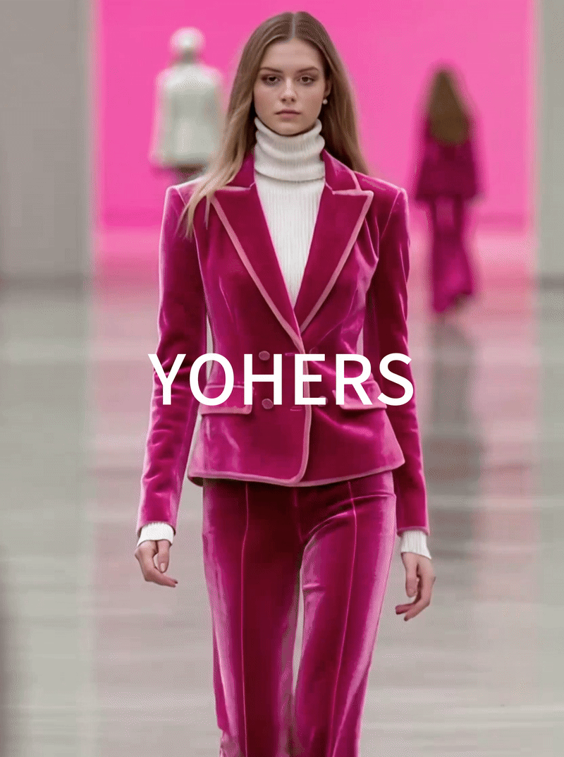 24-Hour-Shipping Barbie Pink Velvet Blazer With Light Pink Trimmed