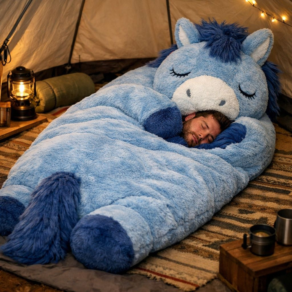 Fluffy Horse Sleeping Bag Gift Guide for Animal Lovers & Campers